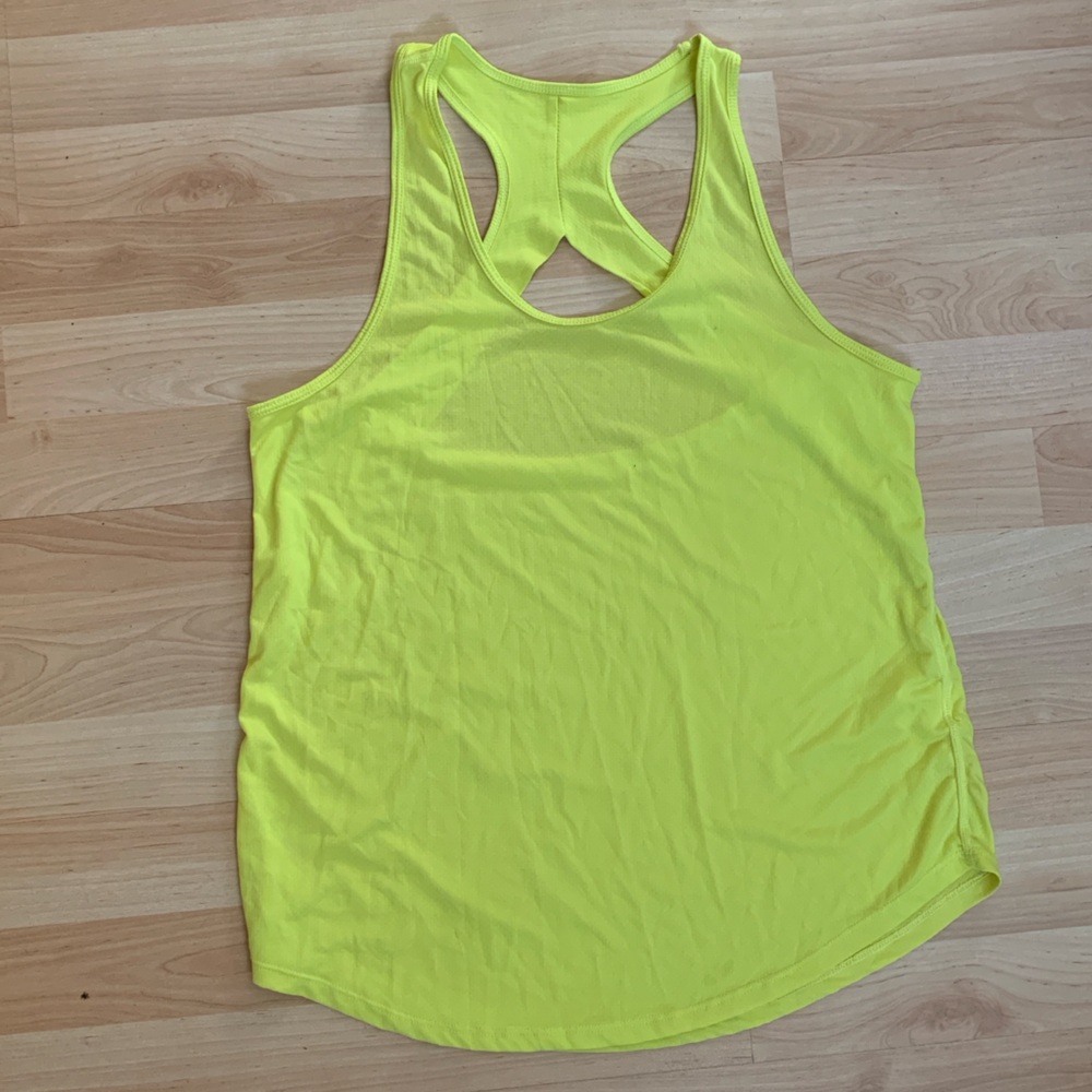 ZYIA Active Neon Yellow Racerback Tank Top Women’s Large Athletic
